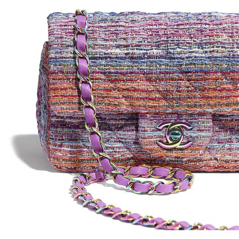 chanel mini tweed bag|Chanel tweed medium bag.